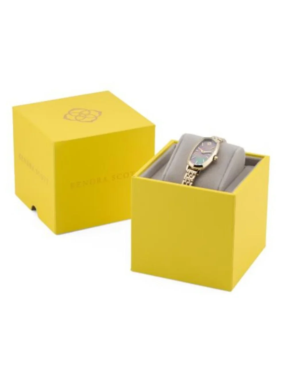 Kendra Scott Elle Two Tone Stainless Steel Watch in Black Mother-of-Pearl